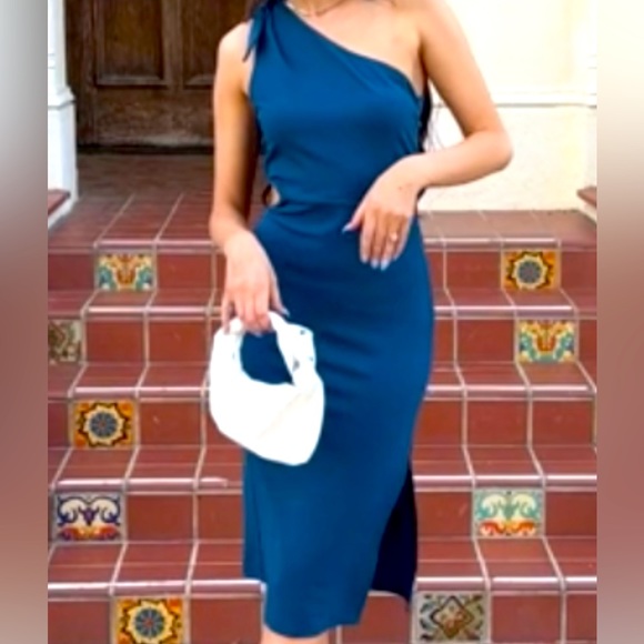 New Women's Summer Dress One Shoulder Sleeveless L/XL - Picture 3 of 3